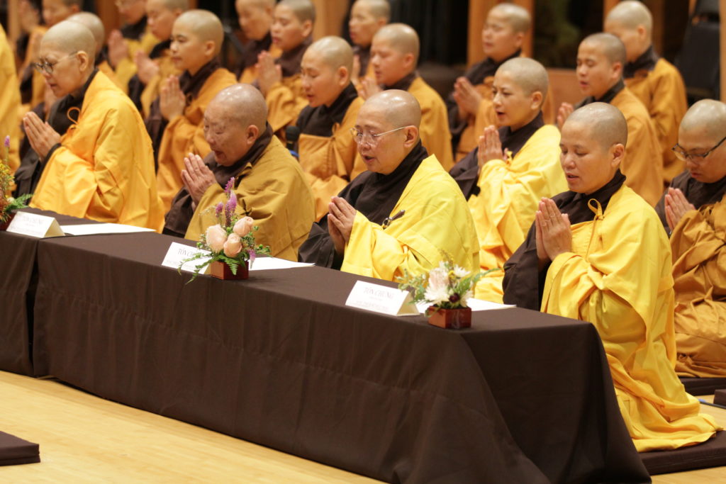 Chanting at Great Precepts Transmission Ceremony 2021
