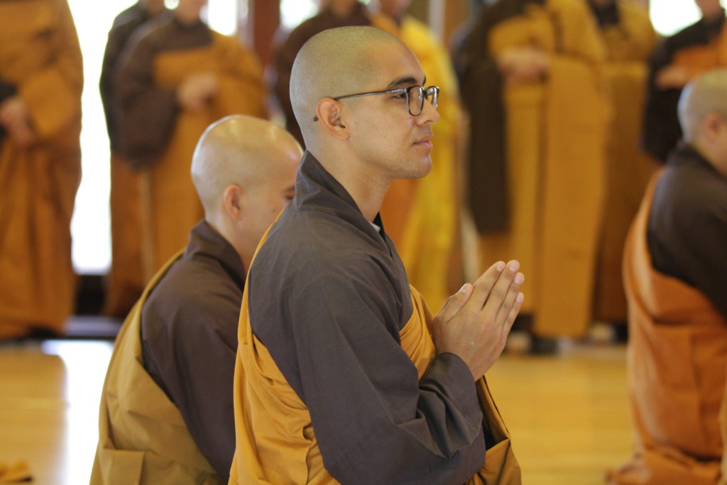 Br. Minh Nhan at Great Precepts Transmission Ceremony 2021