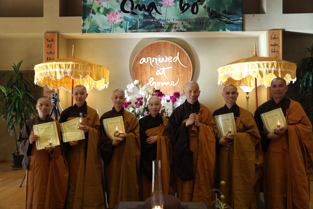 Monastic Lamp Recipients at Great Precepts Transmission Ceremony 2021