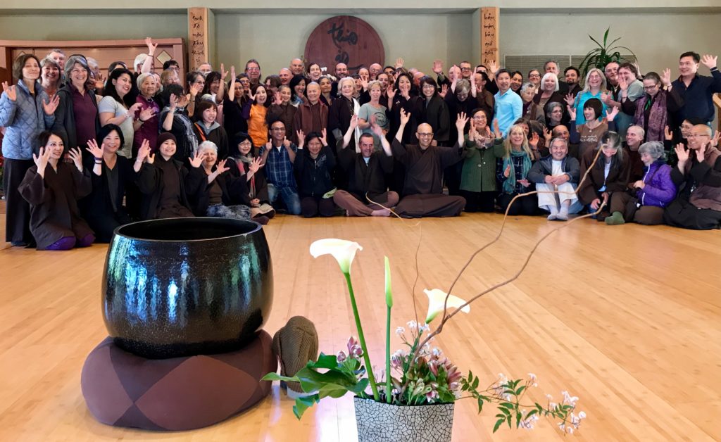Order of Interbeing community in Ocean of Peace Meditation Hall