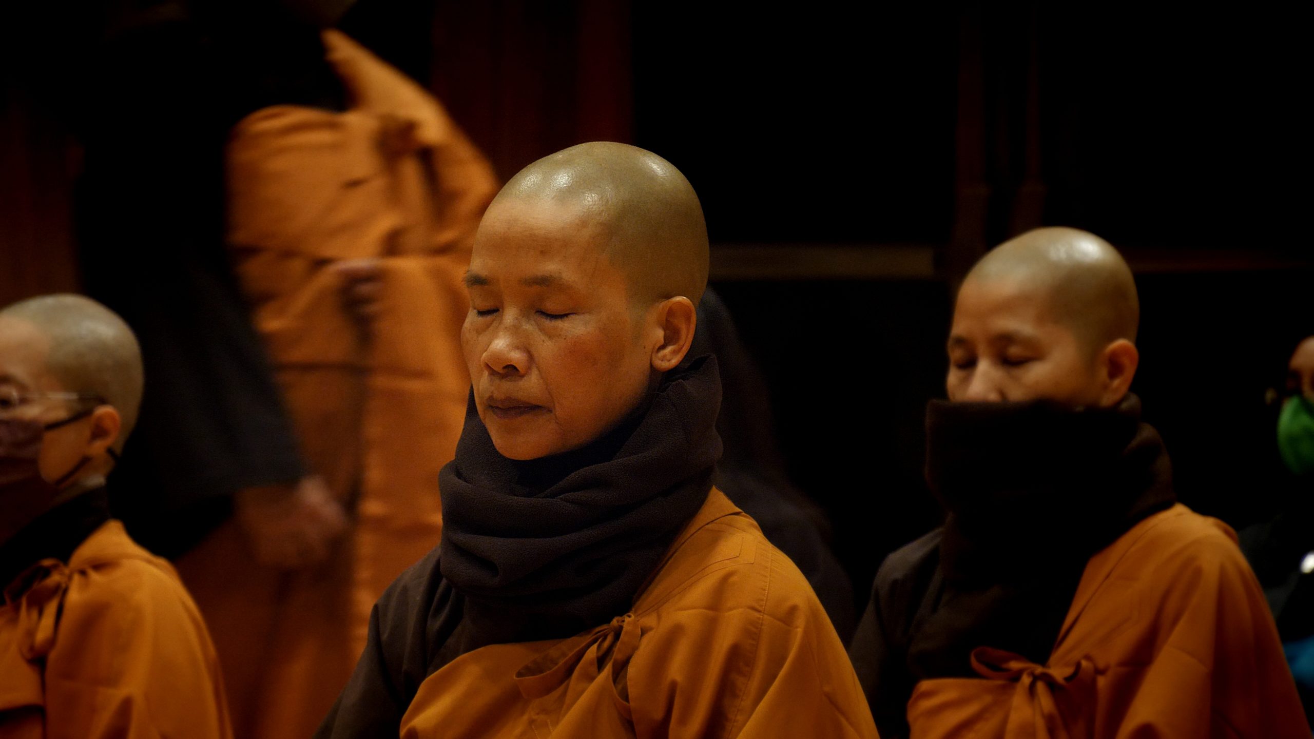 Sister Le Nghiem, Eyes closed in Meditation