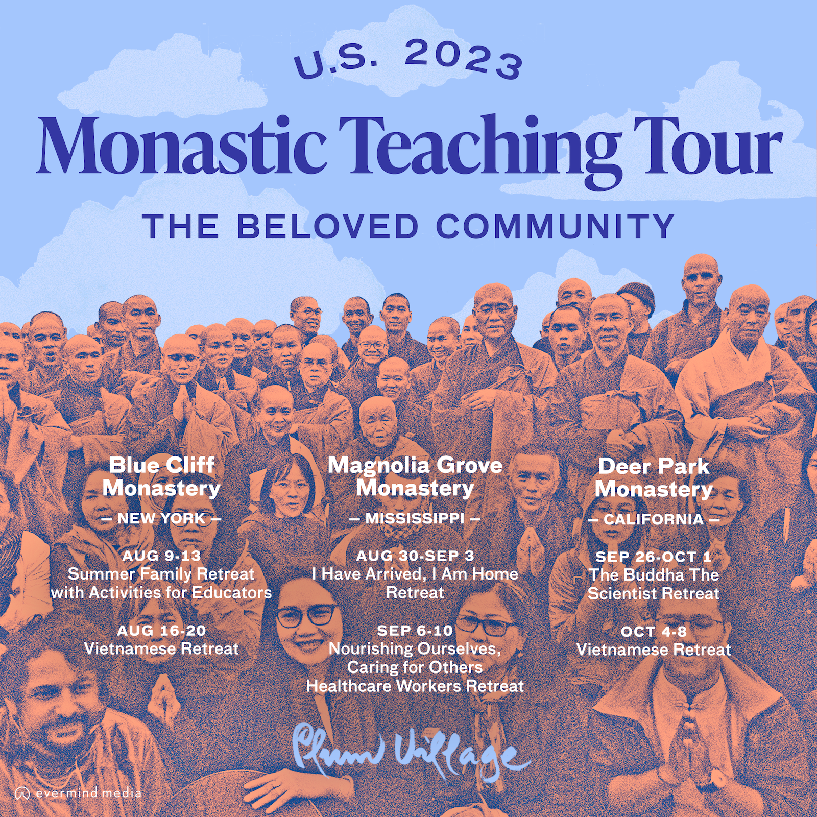 The Beloved Community: Thich Nhat Hanh’s Monastics To Tour U.S. Aug. 2 to Oct. 24