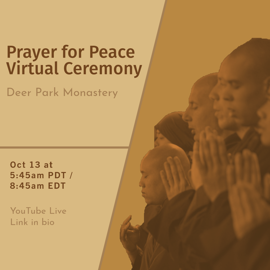 Join our global Prayer for Peace Ceremony